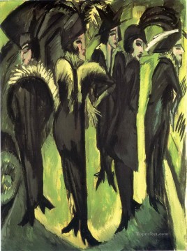 Ernst Ludwig Kirchner Cinco mujeres en la calle Pinturas al óleo